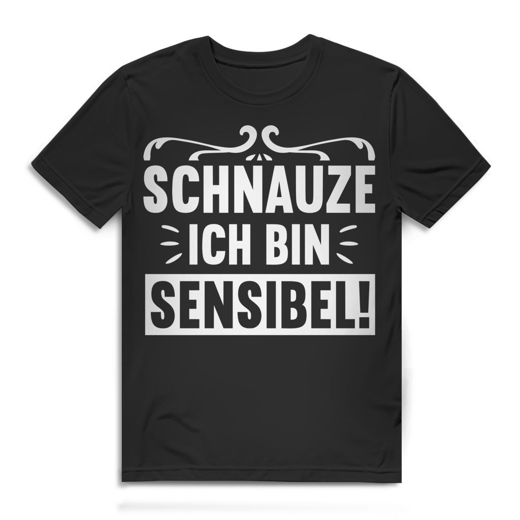Schnauze ich bin sensibel Herren T-Shirt Black