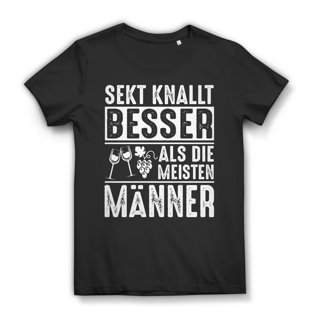 Sekt knallt besser als die meisten Männer Damen T-Shirt Black