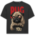 Jack & Jones Oversize Mops Hund Pug You Herren T-Shirt Black