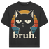 Jack & Jones Oversize Bruh Cat Schwarze Bro Katze Herren T-Shirt Black