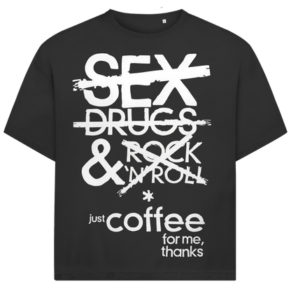 Jack &amp; Jones Oversize Just Coffee For Me Herren T-Shirt Black
