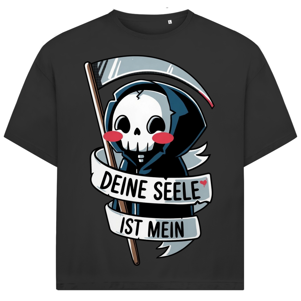 Jack &amp; Jones Oversize Deine Seele Ist Mein Sensenmann Herren T-Shirt Black
