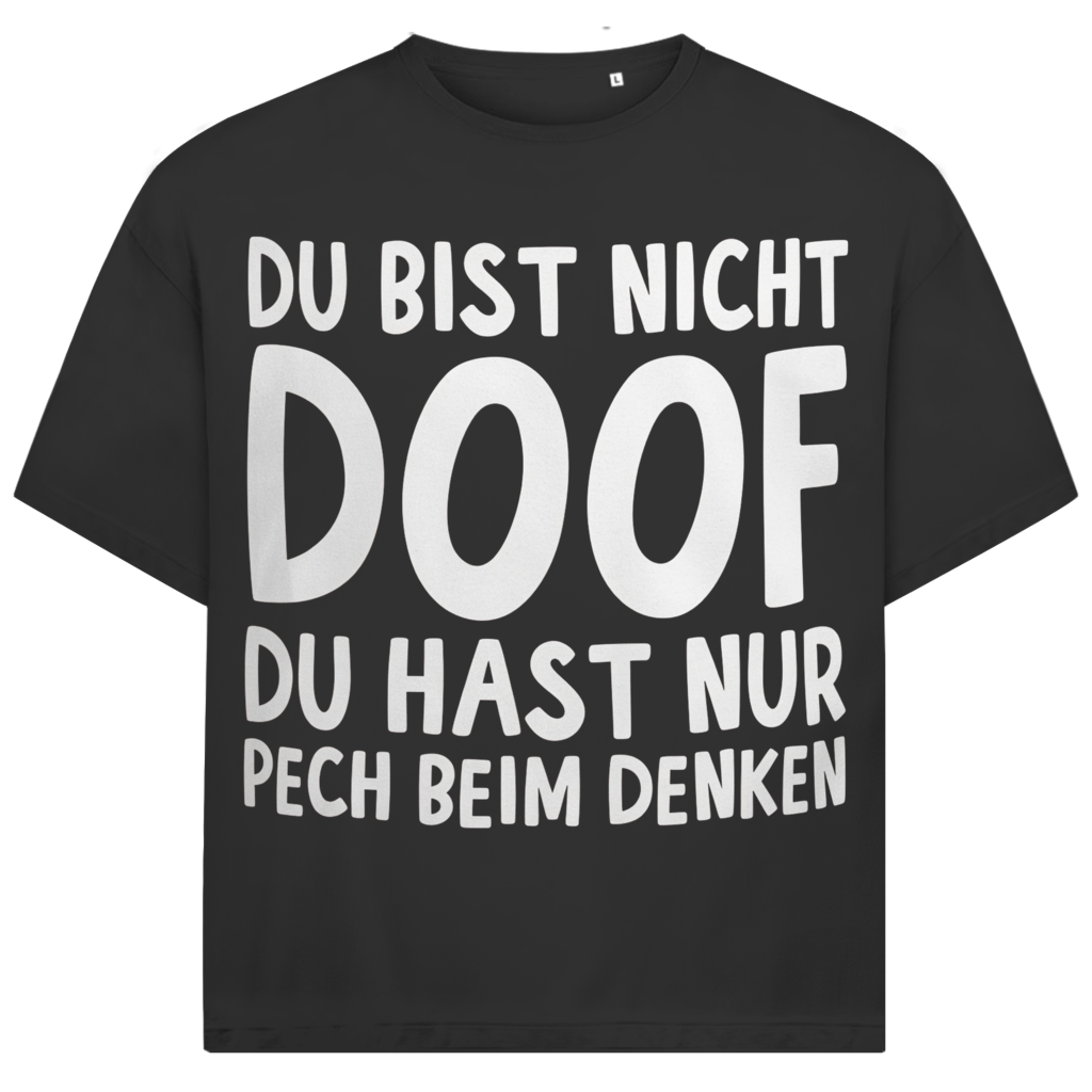 Jack &amp; Jones Oversize Du Bist Nicht Doof Pech Beim Denken Herren T-Shirt Black