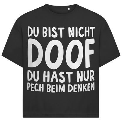 Jack &amp; Jones Oversize Du Bist Nicht Doof Pech Beim Denken Herren T-Shirt Black