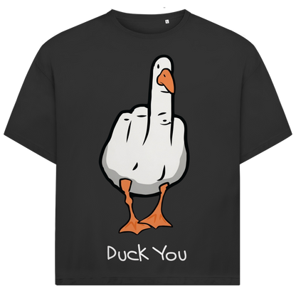 Jack &amp; Jones Oversize Duck You Mittelfinger Ente Herren T-Shirt Black