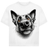 Jack & Jones Oversize Durchgedrehter Schäferhund Herren T-Shirt White