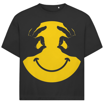 Jack &amp; Jones Oversize Guck Guck Smiley Hände Als Augen Herren T-Shirt Black