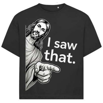 Jack &amp; Jones Oversize I Saw That Jesus Sieht Dich Herren T-Shirt Black
