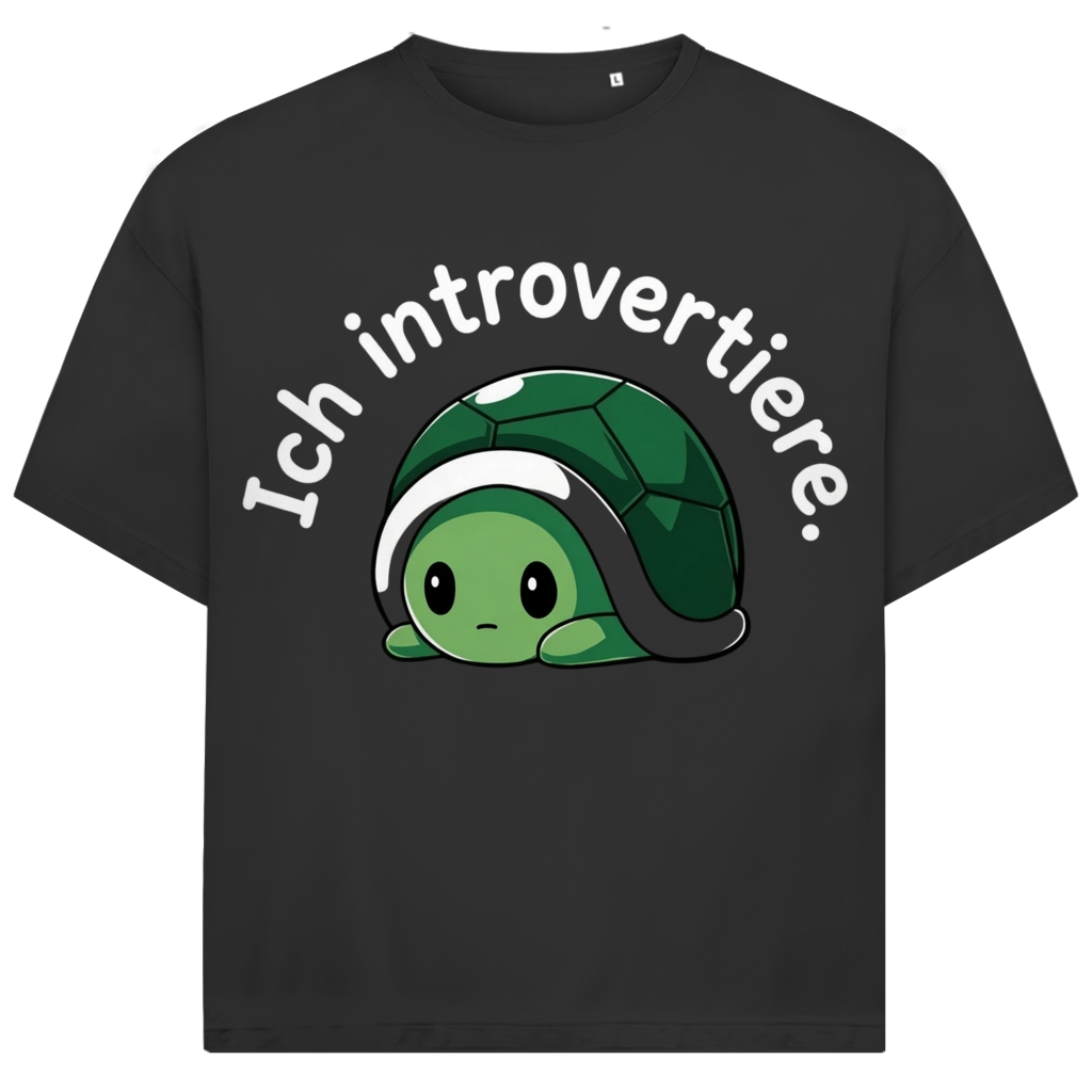 Jack and Jones Ich Introvertiere Introvertiert Schildkröte Herren T-Shirt Black