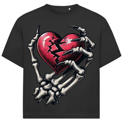 Jack and Jones Knochenhand gebrochenes Herz Herren T-Shirt Black
