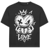 Jack and Jones Love Hurts Evil Heart Crown Herren T-Shirt Black