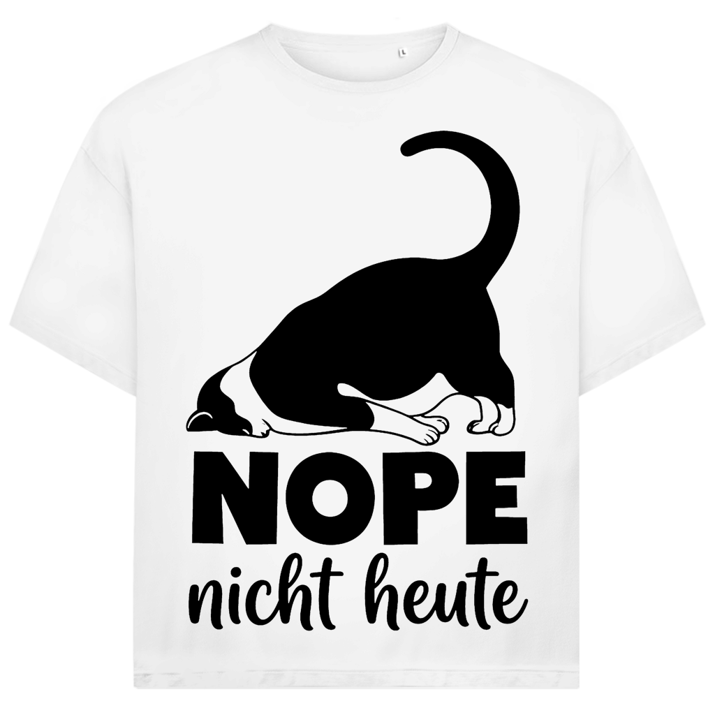 Jack and Jones NOPE Nicht Heute Katze Kein Bock Kater Herren T-Shirt White