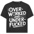 Jack and Jones Overworked and Underfucked Herren T-Shirt Black