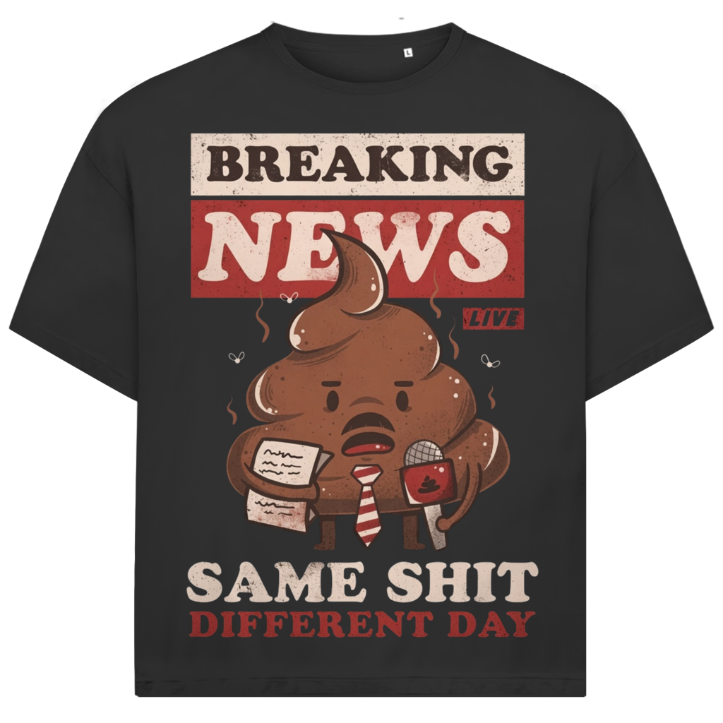 Jack and JonesSame Shit Different Day Breaking News Herren T-Shirt Black