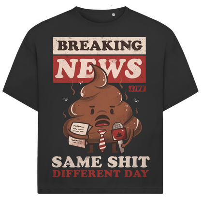 Jack and JonesSame Shit Different Day Breaking News Herren T-Shirt Black