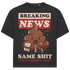Jack and JonesSame Shit Different Day Breaking News Herren T-Shirt Black