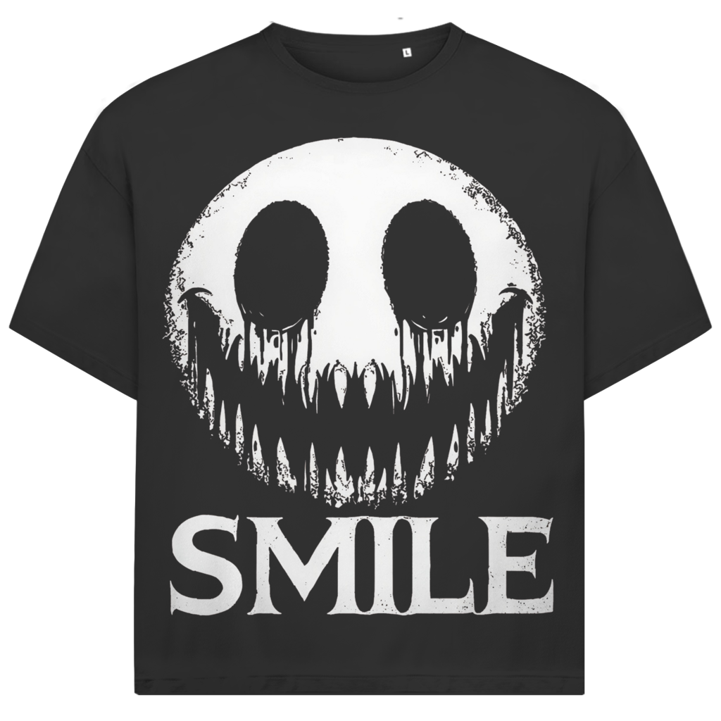 Jack and Jones Smile Drip Horror Smiley Herren T-Shirt Black