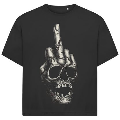 Jack and Jones Fuck You Mittelfinger Totenkopf Oversize Herren T-Shirt
