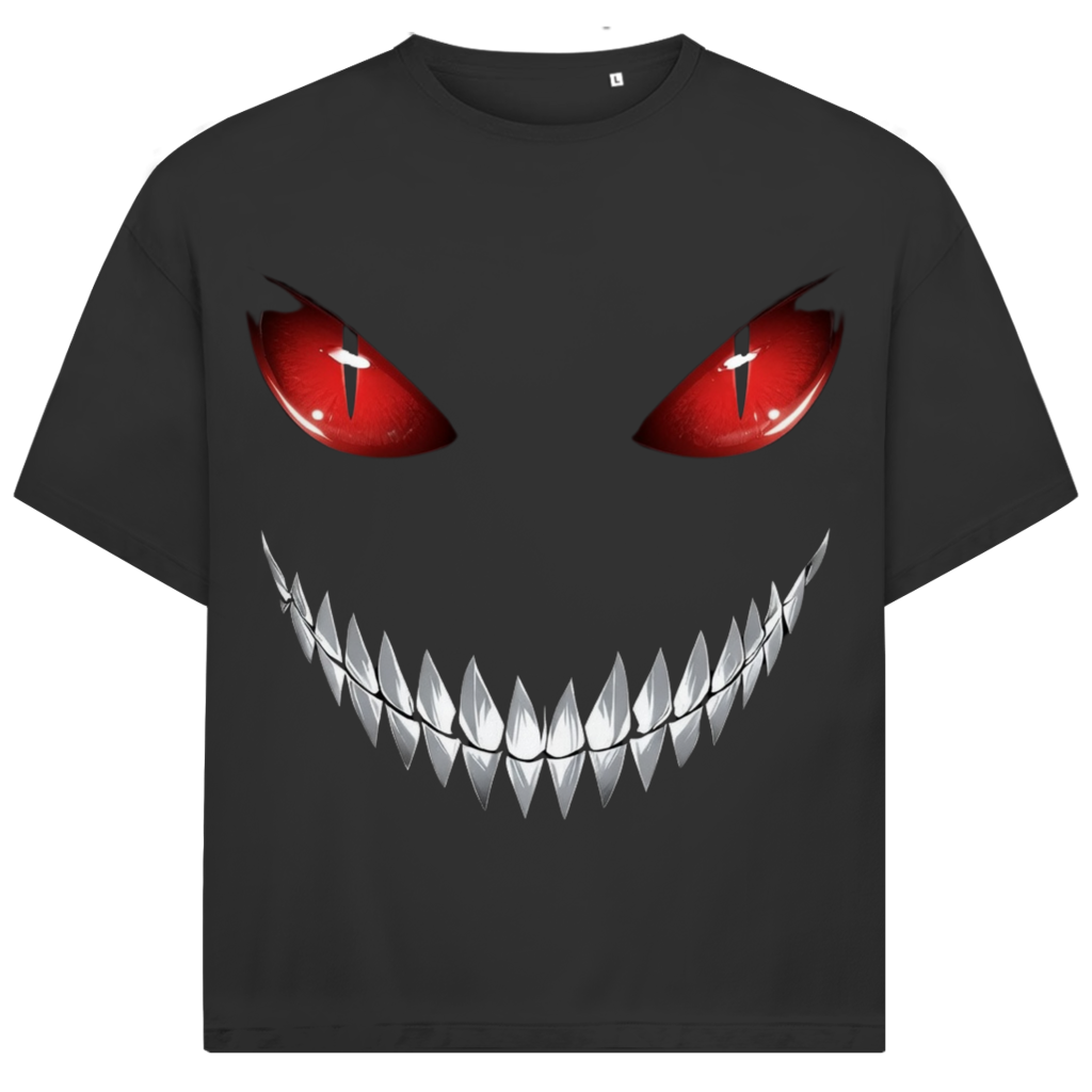 Jack and Jones I See You Red Eyes White Grin Oversized Herren T-Shirt