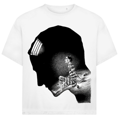 Jack and Jones Prison Mind Trapped Inside Head Oversized Herren T-Shirt