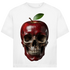 Jack and Jones Roter Apfel Totenkopf Oversized Herren T-Shirt White