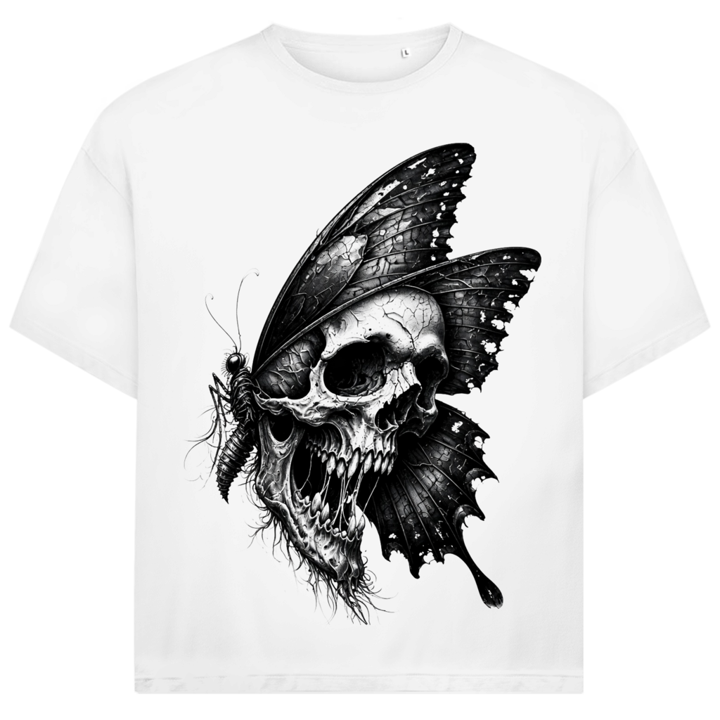 Jack and Jones Schmetterling des Todes Totenkopf Oversized Herren T-Shirt