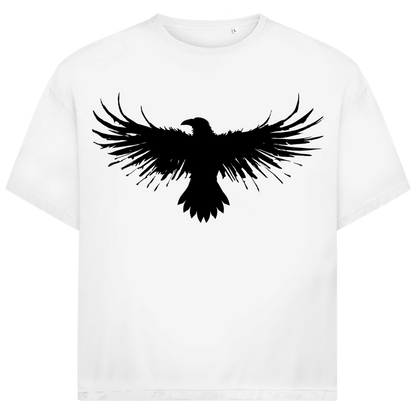 Jack and Jones Schwarzer Rabe ausgebreitete Flügel Oversized Herren T-Shirt