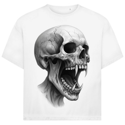 Jack and Jones Screaming Vampire Skull Fangs Oversized Herren T-Shirt