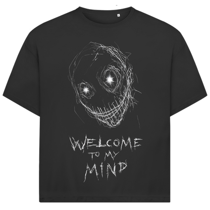Jack &amp; Jones Herren T-Shirt Welcome To My Mind Skull Dark Oversized