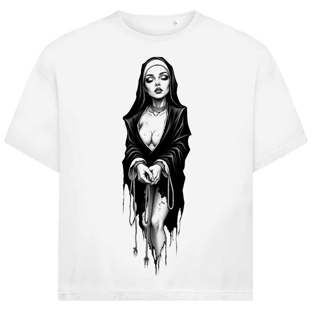 Jack &amp; Jones Herren T-Shirt Forbidden Sister Holy Sin Nun Oversized