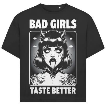 Jack &amp; Jones Herren T-Shirt Bad Girls Taste Better Devil Oversized Bio