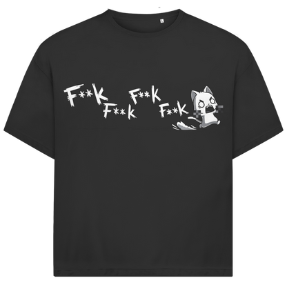 Jack &amp; Jones Herren T-Shirt Angry Running Cat Katze Fun Meme Oversized