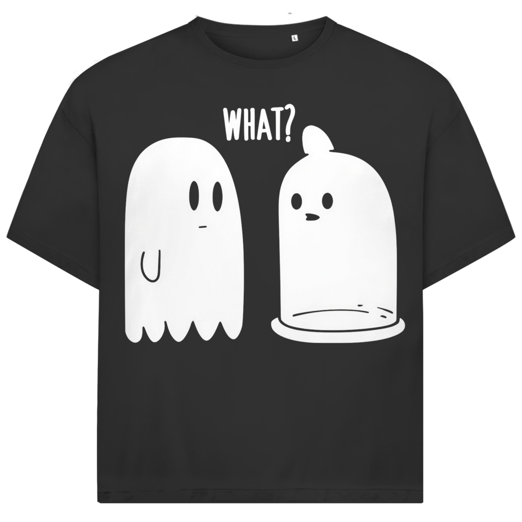 Jack &amp; Jones Herren T-Shirt Ghost Kondom What Humor Fun Oversized Bio