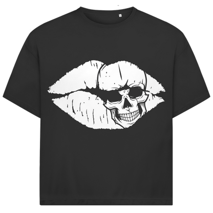 Jack &amp; Jones Herren T-Shirt Skull Kiss Totenkopf Tattoo Art Oversized