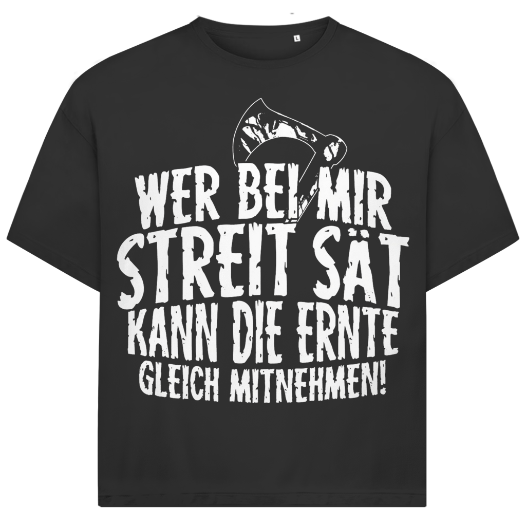 Jack &amp; Jones T-Shirt Wer Streit Sät kann Ernte Mitnehmen Axt Bio Oversized