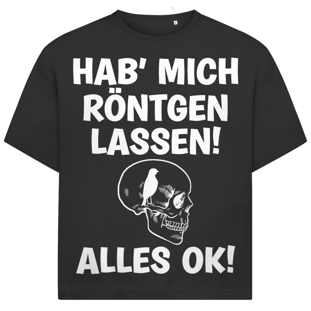 Jack &amp; Jones T-Shirt Hab Mich Röntgen Lassen Alles OK Vogel Oversized