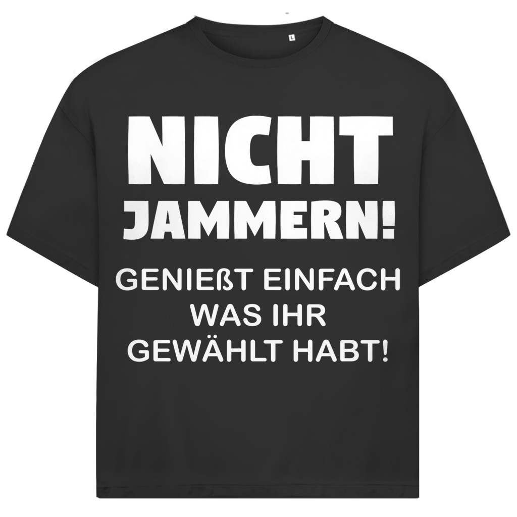 Jack &amp; Jones T-Shirt Nicht Jammern Genießt Was Ihr Gewählt Habt Oversized