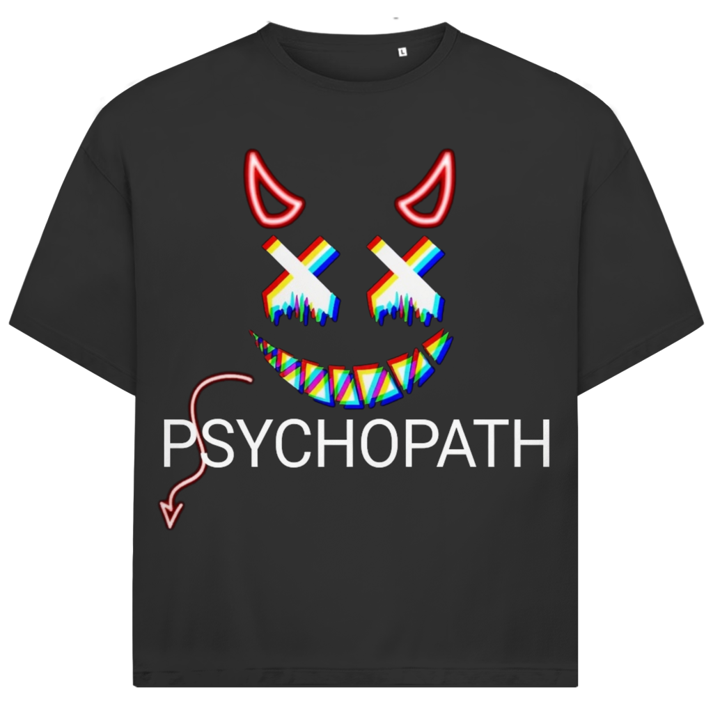 Jack &amp; Jones Herren T-Shirt Psychopath Demon Neon Glitch Fun Oversized