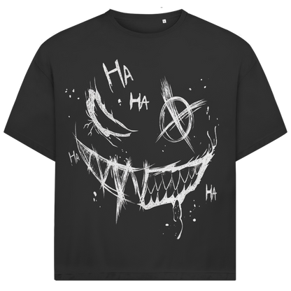 Jack &amp; Jones Herren T-Shirt Ha Ha Psycho Smile Dark Art Ink Oversized