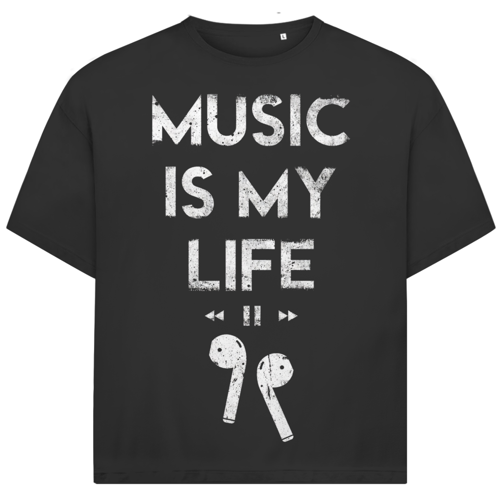 Jack &amp; Jones Herren T-Shirt Music Is My Life AirPods Musik Oversized