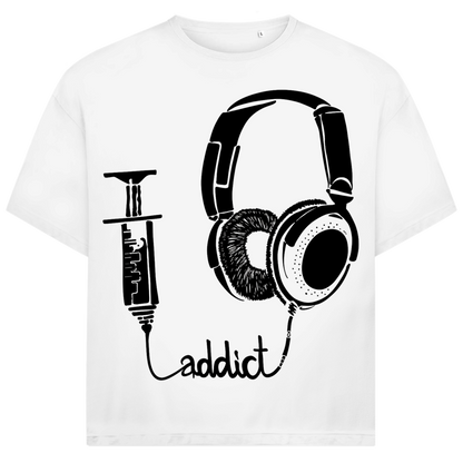 Jack &amp; Jones Herren T-Shirt Music Addict Kopfhörer Spritze Oversized