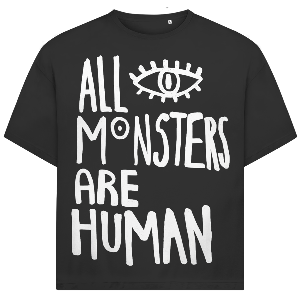 Jack &amp; Jones Herren T-Shirt All Monsters Are Human Auge Statement Oversized