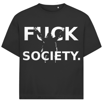 Jack &amp; Jones Herren T-Shirt Fuck Society Silhouette Statement Oversized
