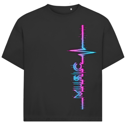 Jack &amp; Jones Herren T-Shirt Music Heartbeat Neon Puls Musik Oversized