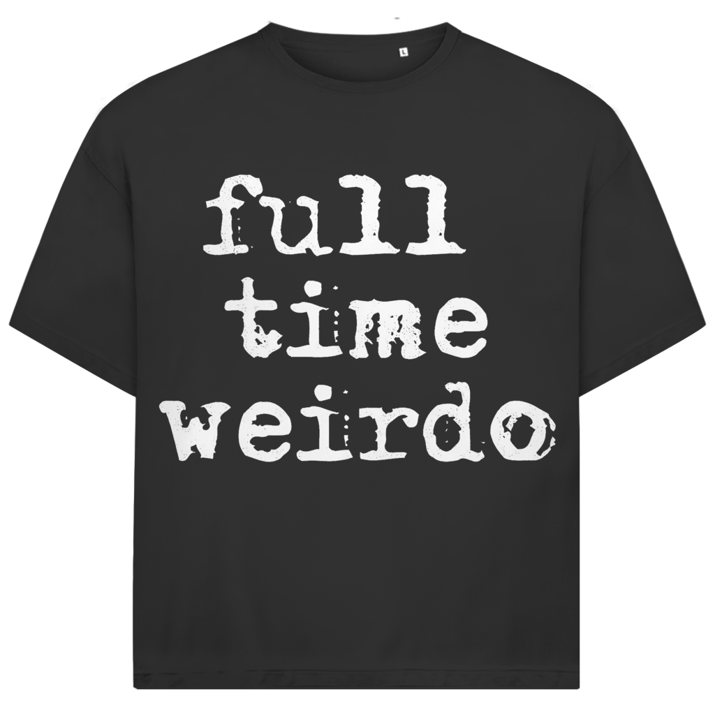 Jack &amp; Jones Herren T-Shirt Full Time Weirdo Spruch Fun Bio Oversized