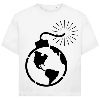 Jack &amp; Jones Herren T-Shirt Welt Bombe Erde Statement Art Oversized