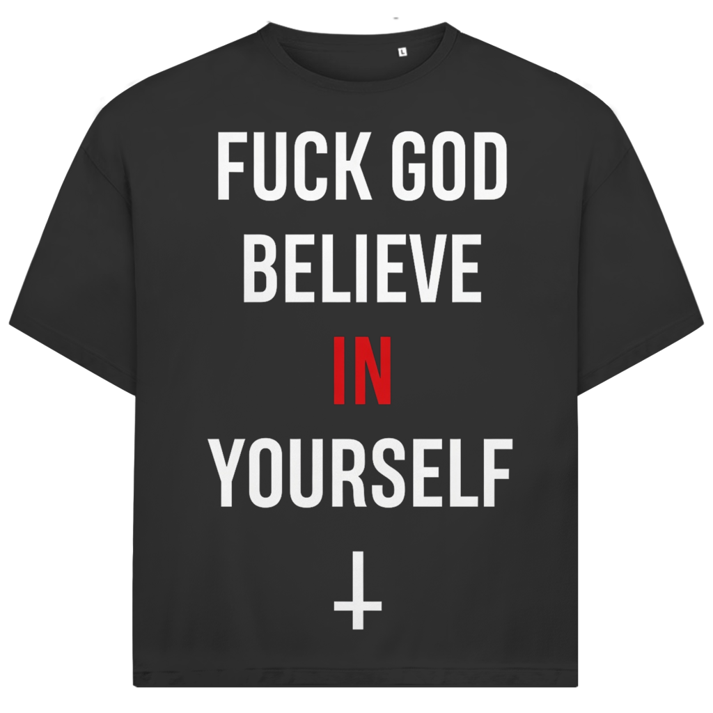 Jack &amp; Jones Herren T-Shirt Fuck God Believe In Yourself Oversized