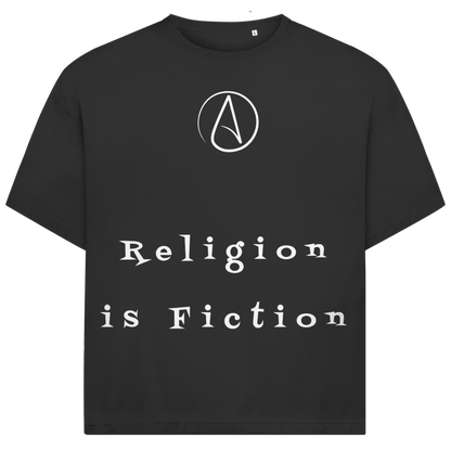 Jack &amp; Jones Herren T-Shirt Religion Is Fiction Atheist Symbol Oversized