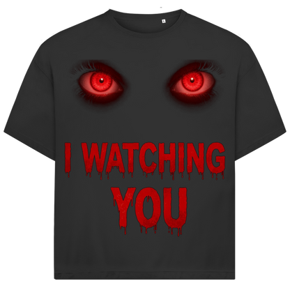 Jack &amp; Jones Herren T-Shirt I Watching You Red Eyes Horror Oversized