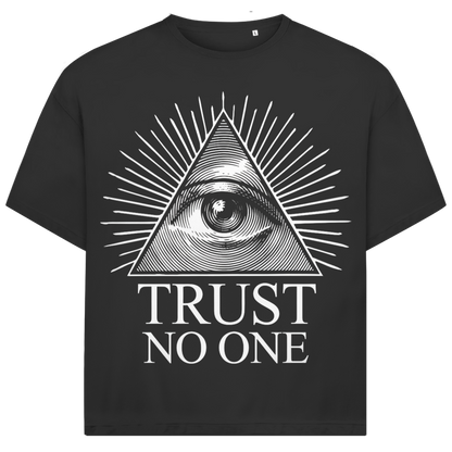 Jack &amp; Jones Herren T-Shirt Trust No One Illuminati Auge Oversized Bio